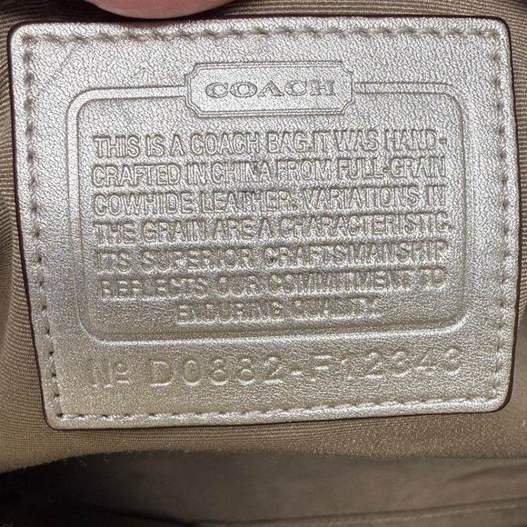 Coach F12343 Ivory and Gold Leather Bag - Picture 12 of 16